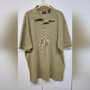 Haggar Men's polo shirt in olive green EUC XLTall business casual office preppy